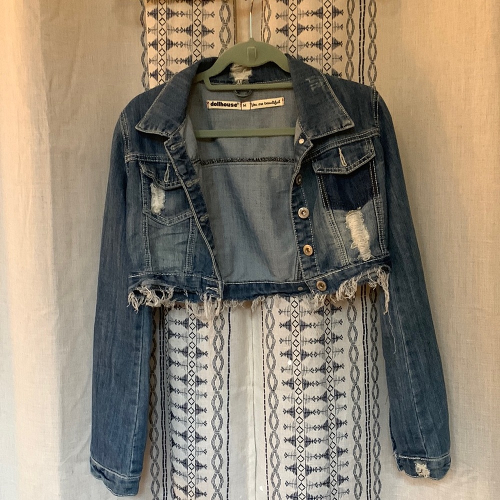 Dollhouse crop Jean jacket. Excellent condition!